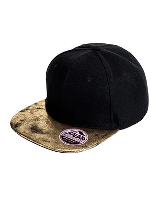 Immagine prodotto di Result Headwear RC087X | 6 Panel Cut Bronx Flat Glitter Peak Snapback Cap - Colore: Nero/Oro - Taglia: Unica