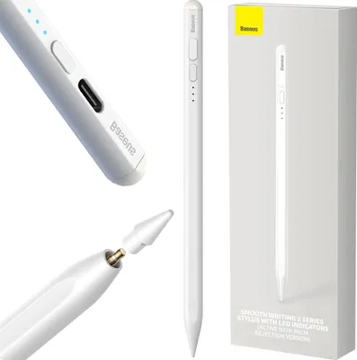 Obrázok produktu pre Pencil Baseus Smooth Writing 2 Series for Apple iPad, Active Wireless Led Version, White SXBC060402
