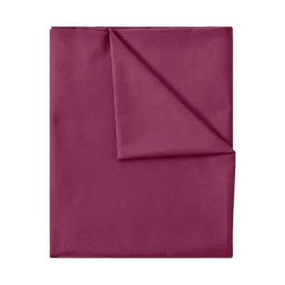 Produktbild von Bettlaken Betttuch 100% Baumwolle ohne Gummizug, 180x275 cm, Bordeaux rot