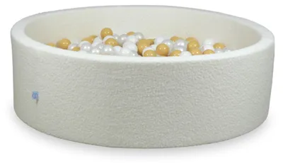Obrázok produktu pre Suchý bazén 130x40 Boucle White 700 guličiek: biela, perleťová, béžová