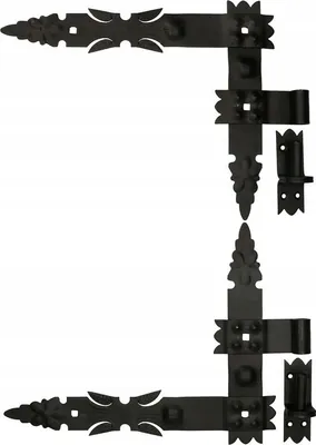 Produktbild von Zimmertürbeschlag 400X320mm FEINZ Robuste Konstruktion 4-Teiliges Set Schwarz