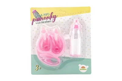 Obrázok produktu pre Sada pre bábiky plastová fľaša, miska s príborom
