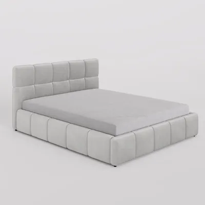 Produktbild von POLSTERBETT 160/200 cm, in Hellgrau, Velours-Stoff, gepolstertes Kopfteil, Lattenrost, Bettkasten