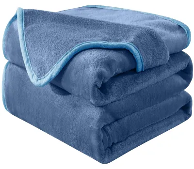 Immagine prodotto di Coperta in pile, 230 x 270 cm, colore blu, ideale per la casa