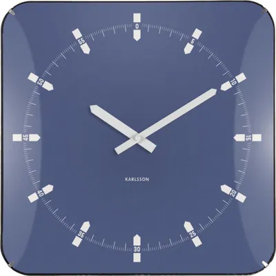 Produktbild von Karlsson - Wanduhr Sucinto Dome Square - Blau - 35x35x35cm