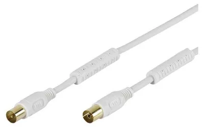 Obrázok produktu pre ViVanco™VVAN30FEDBGW, 3 m, Koaxiálny, Koaxiálny, Biela