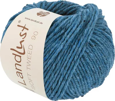 Produktbild von Lana Grossa Landlust Soft Tweed 90 klassisch verzwirntes Tweedgarn aus Schurwolle mit mehrfarbigen Noppen 90 m Farbe 029 - Türkisblau meliert