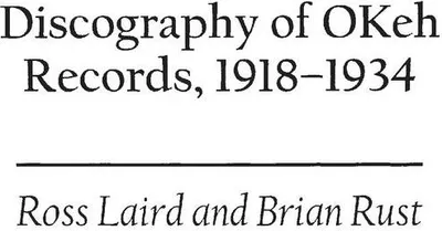 Produktbild von Diskographie von OKeh Records, 1918-1934