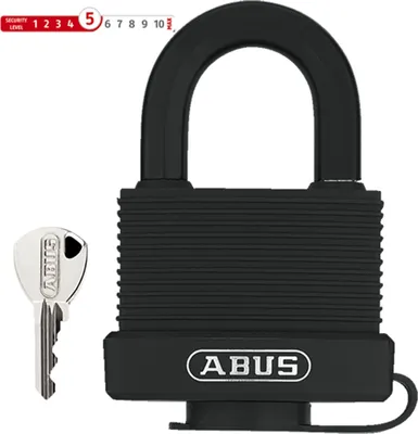 Produktbild von ABUS Vorhängeschloss Messing 70/45 - wetterfest - Messing-Schlosskörper - schlagzähe Kunststoffummantelung - ABUS-Sicherheitslevel 5