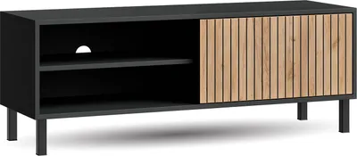 Produktbild von Planetmöbel Liora TV-Schrank 120 cm Anthrazit Gold Eiche Fernsehschrank für Wohnzimmer