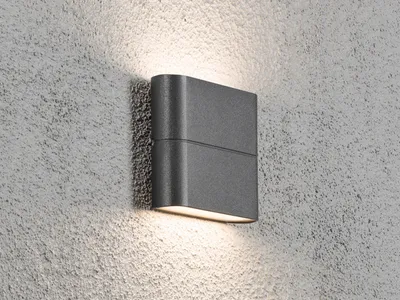 Produktbild von Konstsmide Chieri LED Wandleuchte klein anthrazit, 3000K, 450lm, 2x3W, 240V, Aluminium/opal Acrylglas, 7972-370