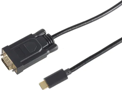 Zdjęcie produktu dla S/CONN 10-59045, 3 m, USB Type-C, VGA (D-Sub), Męska, Męska, Prosty