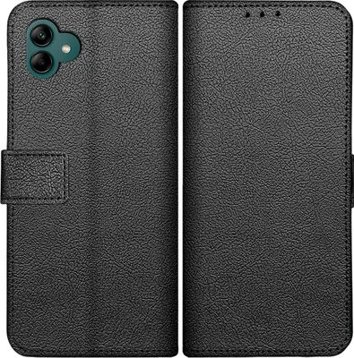 Image de Cazy Coque compatible avec Samsung Galaxy A04 Coque avec Porte-cartes - Bookcase Classic - Noir