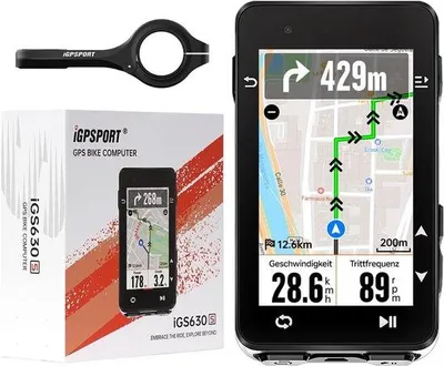 Image de Compteur de vélo GPS avec navigation et affichage des conditions météo - Écran étanche de 2,8 pouces