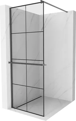 Produktbild von Mexen Kioto+ Walk-in Duschwand 90x200 cm, Schwarz, Gun Gray