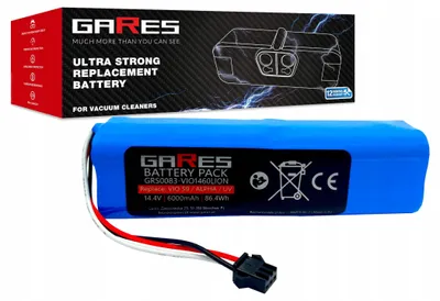 Zdjęcie produktu dla Gares Akumulator do Concept VR3210 VR3520 VR3120 VR3205 14,4V | 14,4V 6,0 Ah Li-Ion | Mocna Bateria do Robot Sprzątający | Wydajny Zamiennik Gares®