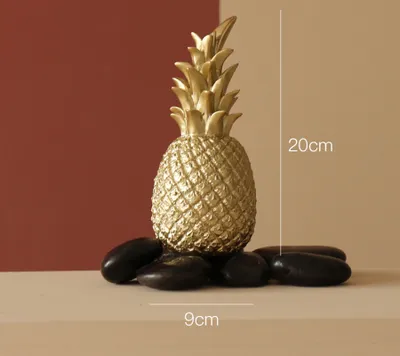 Produktbild von Zimmer Deko, Ananas Ornament für Tisch Restaurant Hochzeit Party, Gold Mittel