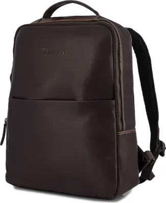 Produktbild von Lederrucksack für einen 15,6 Laptop, groß, A4, Business, geräumig, braun, Beltimore