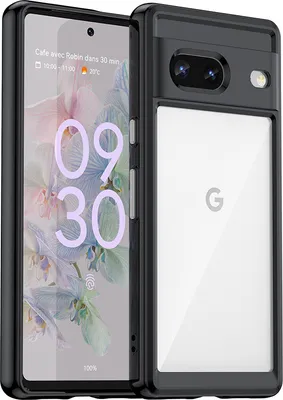 Immagine prodotto di Custodia per Google Pixel 7 trasparente, protettiva in silicone TPU antiurto nero