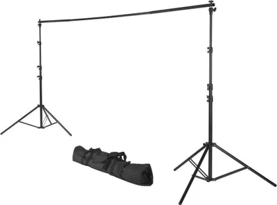 Obrázok produktu pre Hama 00021202, Stojan na pozadí, Čierna, Hliník, 2,95 m, 1580 mm, 5,3 kg