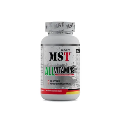 Produktbild von All Vitamins Komplex Präparat mit allen Vitaminen & Mineralien hochdosiert 60 Tabletten