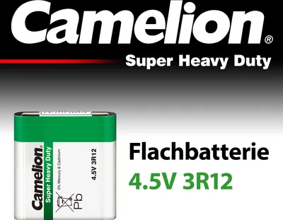 Produktbild von CAMELION 3R12 / Flachbatterie / 4,5 Volt / grün / BP1