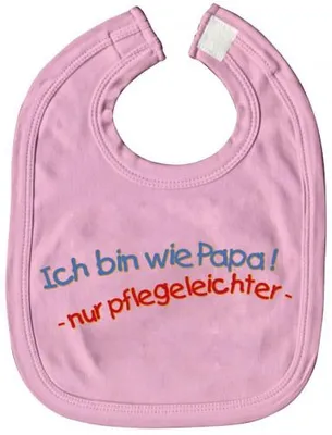 Produktbild von Baby-Lätzchen mit Druckmotiv - Ich bin wie Papa, nur... - 07076 - rosa