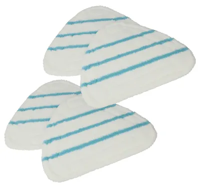 Produktbild von vhbw 4x Wischbezug kompatibel mit Clean Maxx Dampfreiniger - Polyester, Polyamid Blau Weiß, gerätespezifisch