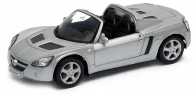 Immagine prodotto di Welly, modello in metallo della Opel Speedster del 2001, scala 1:34