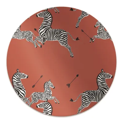 Produktbild von Rundmatte - Stuhlunterlage Bürostuhlunterlage - Rund Ø 100 cm - Bodenmatte - Fußmatte - Zebra
