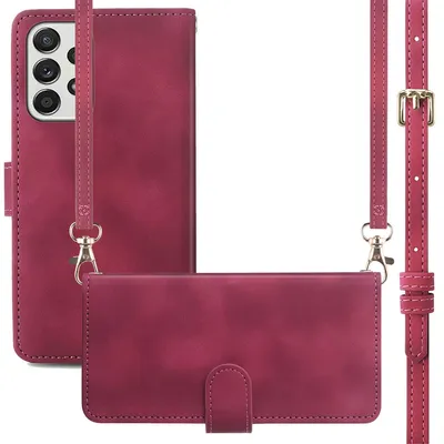 Imagen del producto de Funda Tipo Libro con Cuerda para Samsung Galaxy A53 - Rojo