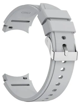 Produktbild von By Qubix passend für Samsung Galaxy Watch 4 Classic - 42 mm & 46 mm - Silikon-Sportband - Grau