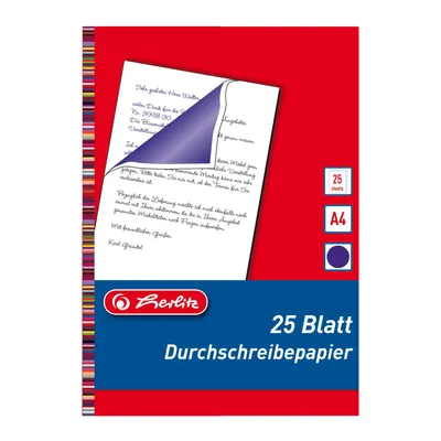 Produktbild von Herlitz Durchschreibpapier DIN A4 Inhalt: 25 Blatt
