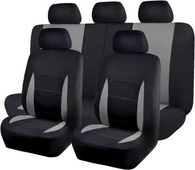 Obrázok produktu pre Autopoťahy set univerzálne, čierna sivá, priedušný polyester, do auta