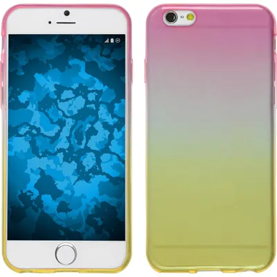 Produktbild von PhoneNatic Case kompatibel mit Apple iPhone 6s / 6 - Design:01 Silikon Hülle Ombrè + 2 Schutzfolien