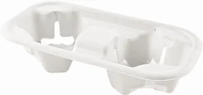 Image de NATUREStar 411445Becherhalter Double Zuckerrohr weiß für 2 Becher