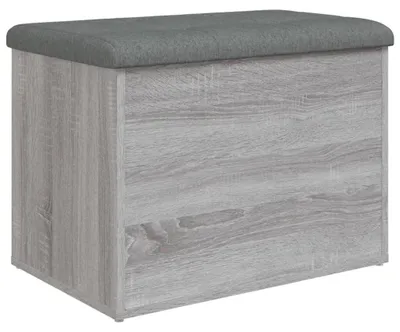 Produktbild von vidaXL Sitzbank mit Stauraum Grau Sonoma 62x42x45 cm Holzwerkstoff
