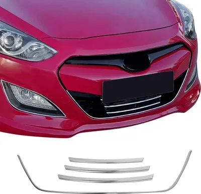 Obrázok produktu pre Lišty mriežky chladiča Lišty mriežky chladiča pre Hyundai i30 2012-2017 nerezová oceľ strieborná 4ks