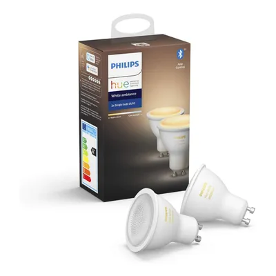 Produktbild von Philips Hue Weißes Ambiente 4.3W GU10 Set 2ks
