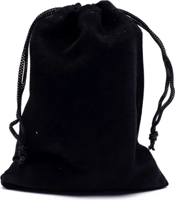 Zdjęcie produktu dla Aksamitna torba na prezenty czarna S - opakowanie 10 szt. - 10x14cm