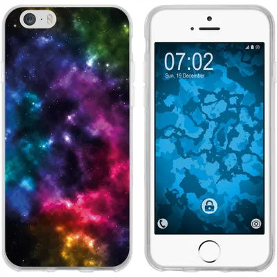 Produktbild von PhoneNatic Case kompatibel mit Apple iPhone 6s / 6 Silikon-Hülle Space Nebula M8