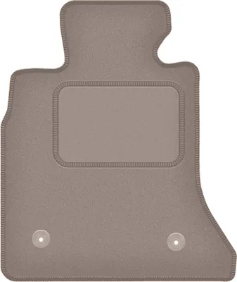 Produktbild von Fahrerfußmatte Velours beige passend für BMW 5 F10 (2010-2013, Limousine) – mit Befestigungen – passgenau