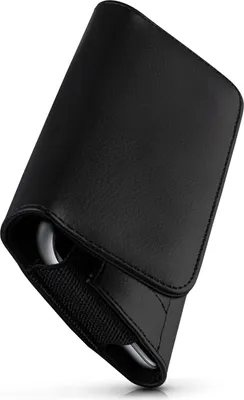 Produktbild von moex® Handy Quertasche kompatibel mit Gigaset GS190 - Hülle mit Gürtelclip, Schwarz