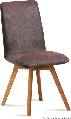 Produktbild von Esszimmerstuhl (4er-Set) Dilga 47x92x60 Schwarz/Braun