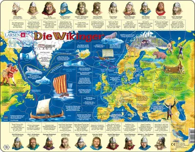 Produktbild von Larsen Puzzle Die Wikinger 102-tlg.