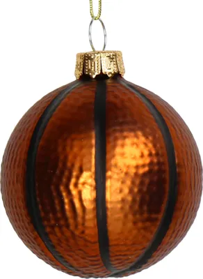 Produktbild von Christbaumschmuck Glas 7cm Basketball Figur Orange