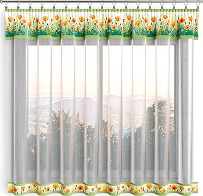 Obrázek produktu pro Hotová záclona 300x140cm - Květy louka