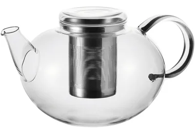 Glas-Teekanne 2 l mit Edelstahlsieb, spülmaschinengeeignet