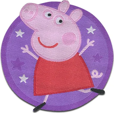 Produktbild von Peppa Wutz © Sterne - Aufnäher, Bügelbild, Aufbügler, Applikationen, Patches, Flicken, Zum Aufbügeln, Größe: 5,5 x 5,6 cm