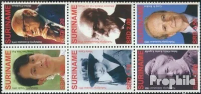 Produktbild von Briefmarken Suriname 2006 Mi 2055-2060 Sechserblock (kompl.Ausg.) postfrisch Nobelpreisträger